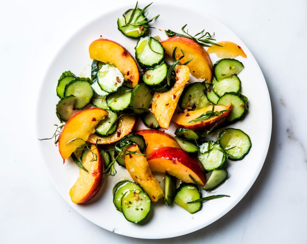 Refreshing Peach and Cucumber Salad Refreshing Peach and Cucumber Salad