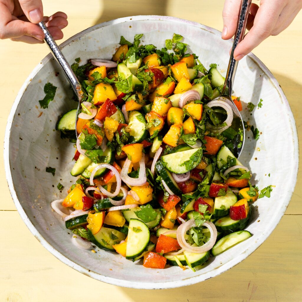 Refreshing Peach and Cucumber Salad Refreshing Peach and Cucumber Salad
