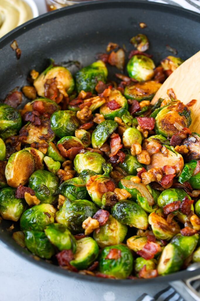 Delicious Sautéed Brussels Sprouts with Bacon and Onions Recipe Delicious Sautéed Brussels Sprouts with Bacon and Onions Recipe